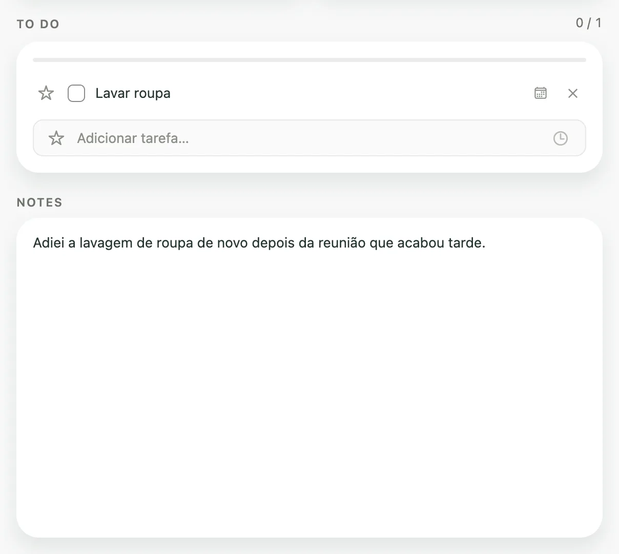 Daily do Kiyo na web em 17 de setembro, com Lavar roupa não concluída e a nota: Adiei a lavagem de roupa de novo depois da reunião que acabou tarde.