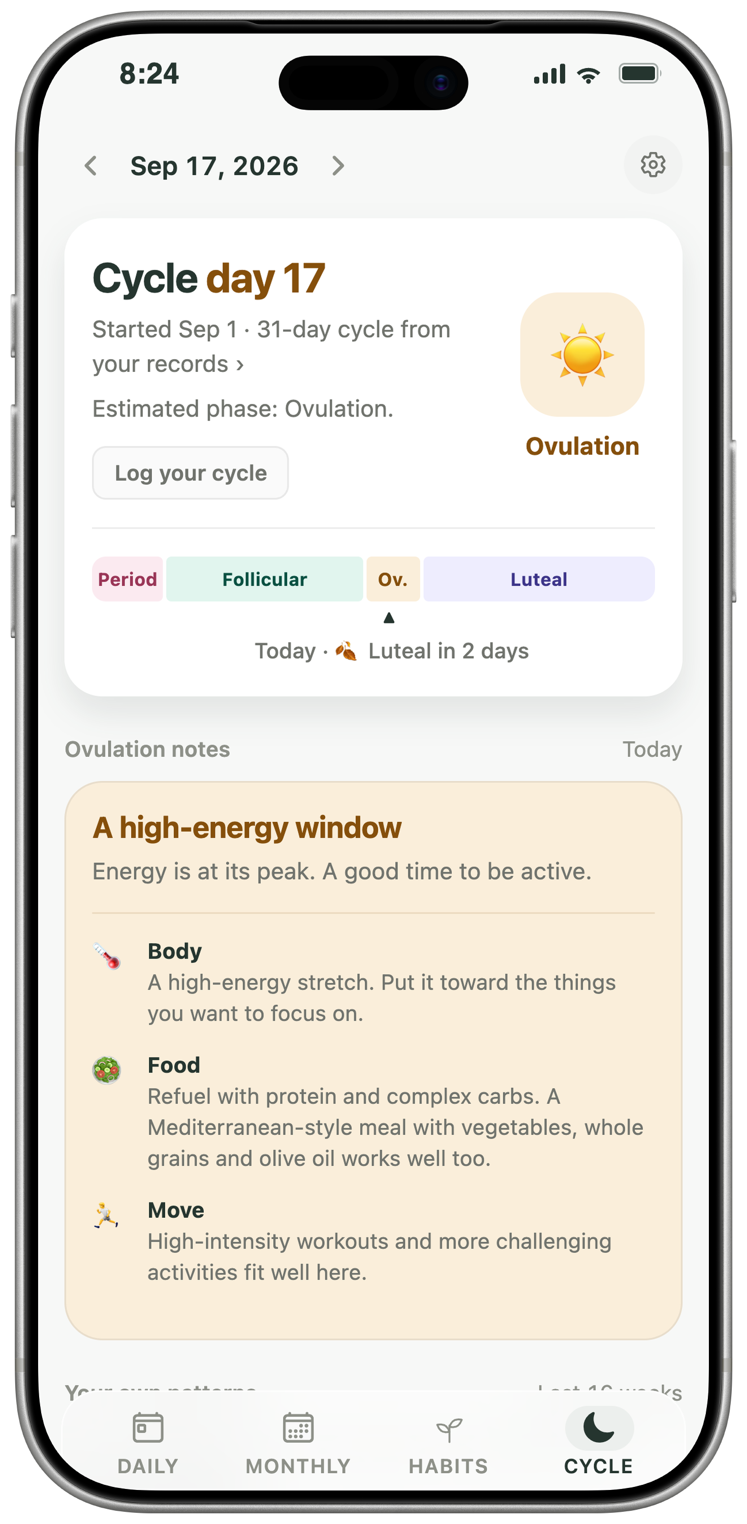 Kiyo activity history by cycle